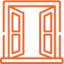 Pictogramme Fenêtre orange